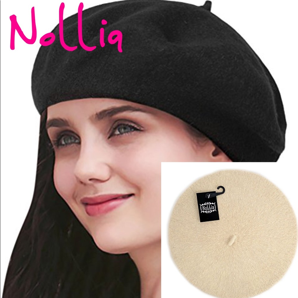 NoLLia Wool-Blend Berets - Picture 1 of 3